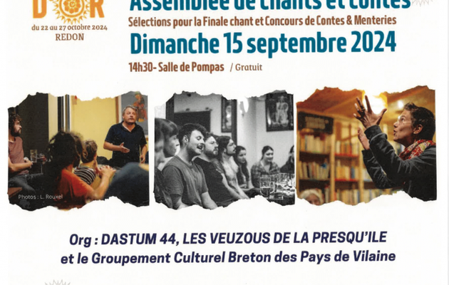Mesquer - Assemblée de chants et contes avec Les Veuzous de la Presqu'île - Dimanche 15 septembre 2024