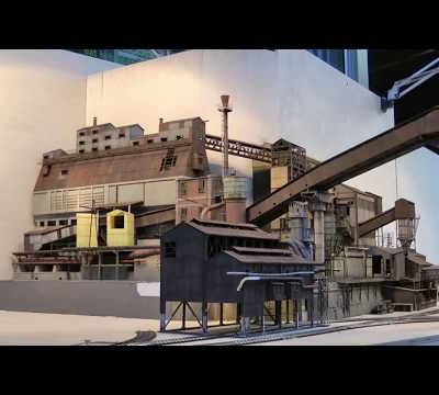 Le chef-d'œuvre de la reproduction de  l'aciérie "Sirop" de Liège pendant l'exposition à Ontrax En 2018