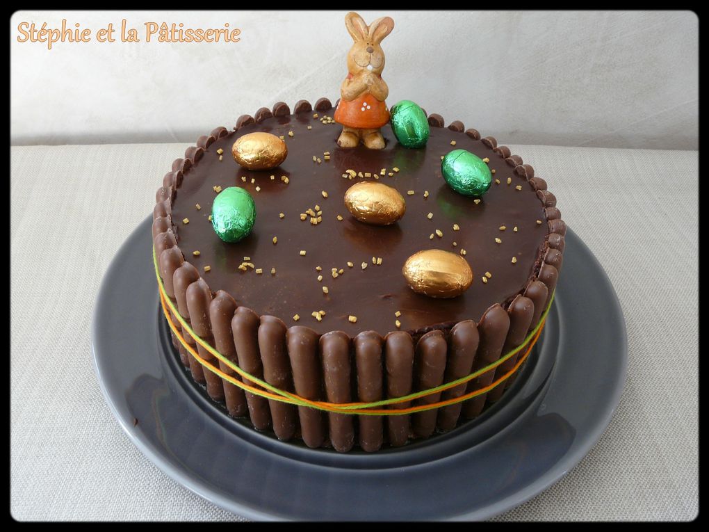 GATEAU MOUSSEUX AU CHOCOLAT ET AUX POIRES CARAMELISEES