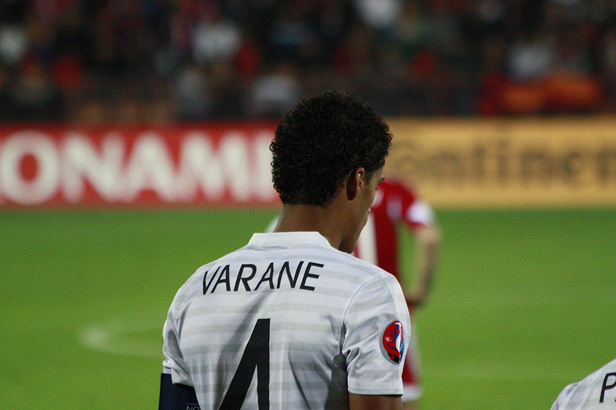 Le joueur de foot Raphaël Varane