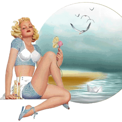 Femme - Blonde - Sexy - Gif animé - Gratuit