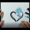 Como dibujar una rosa 🌹 paso a paso 23
