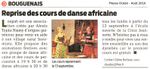 Reprise des cours de danse africaine à Bouguenais