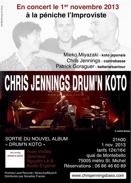 Chris Jennings Drum'n koto (Péniche Improviste, 1er novembre)