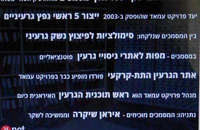 Israël : Confisqué, le programme nucléaire iranien !