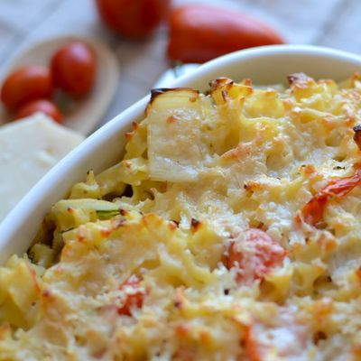 Gratin de pâtes côtes de blettes #végétarien