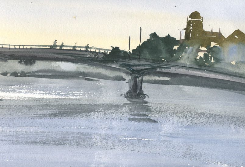 peinture et aquarelles des paysages vus du Rhône