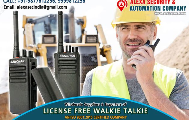 License Free Walkie Talkie for Mining Industry suppliers dealers exporters distributors in Delhi, NCR, Noida, Punjab India +91-98776-12256 +91-99998-12256 http://www.alexasec.com