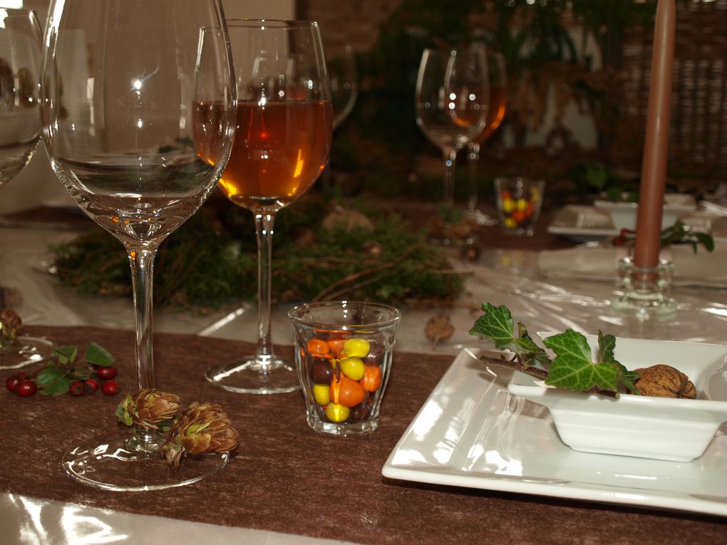 Une table aux douces senteurs automnales... la nature s'est invitée à la maison...