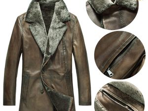 Designer Sheepskin Coat Mens