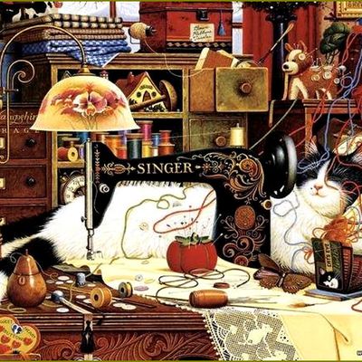 Les chats par les peintres -  Charles Wysocki (1928-2002)