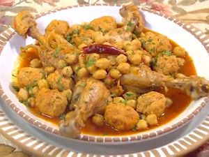 Menu du jour, شطيطحة دجاج + خبز الدار  Chtitha djadj - Khobz eddar