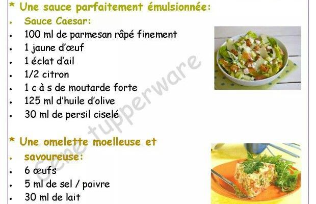 Recette mayonnaise tupperware