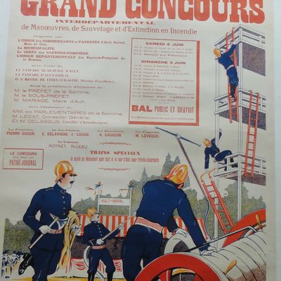 affiche pompiers d'Ault Onival (somme) concours de pompes