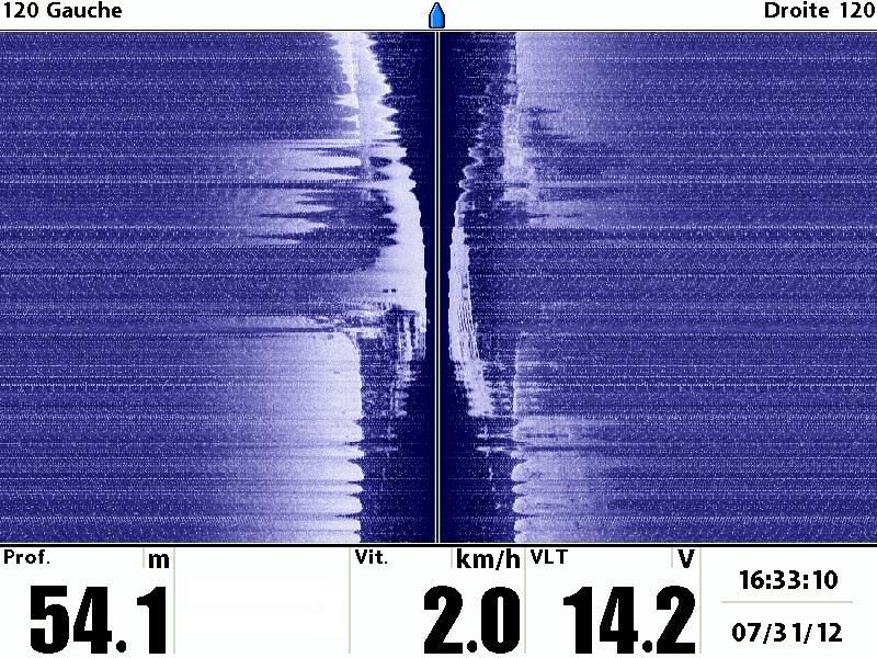 Dans cet album des captures d'écran réelles (pas de montage, météo du jour), avec leur description sur des fond reconnus en plongée. Sondeur 998si Hummindird sur un semi-rigide.
Dautre image faites à partir d'enregistrements et traitement avec