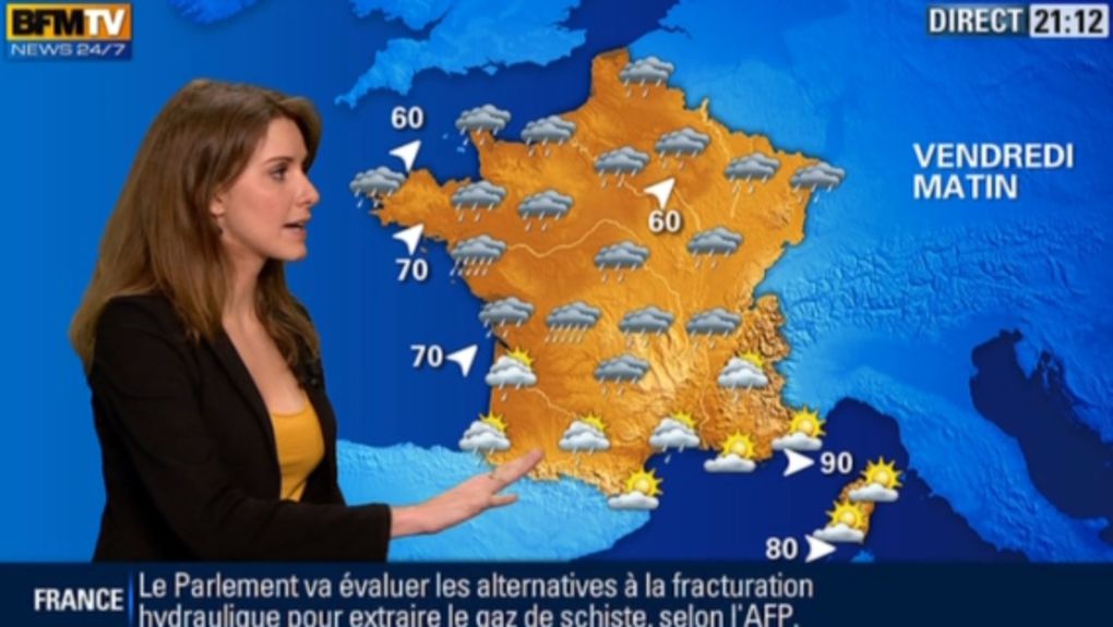 2013 01 31 - FANNY AGOSTINI - BFM TV - LA METEO @21H15