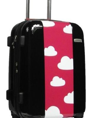 41607 Valise Nuages rouges Valise moyenne originale Bagage soute tendance 68.5cmx48cmx28.5cm Valises rigides et ultra-légère 100% polycarbonate avec roues multi-directionnelles et poignées silicone confort.