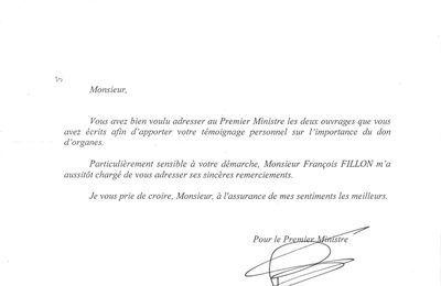 Lettre du Premier Ministre