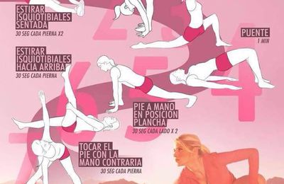 i Realiza cada estiramiento 4 veces por semana, te ayudará a mejorar dolores musculares.🎧🏃🏼‍♀️