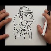 Como dibujar a Otto paso a paso - Los Simpsons | How to draw Otto - The Simpsons