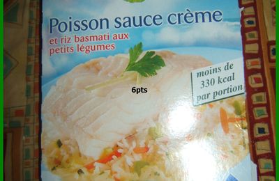 Poisson sauce créme et riz basmati aux petits légumes