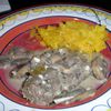 French Creamy Lamb shoulders with mushrooms