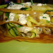 MILLE FEUILLE COURGETTES CHAMPIGNONS A LA CREME FRAICHE - la cuisine de laurenceel