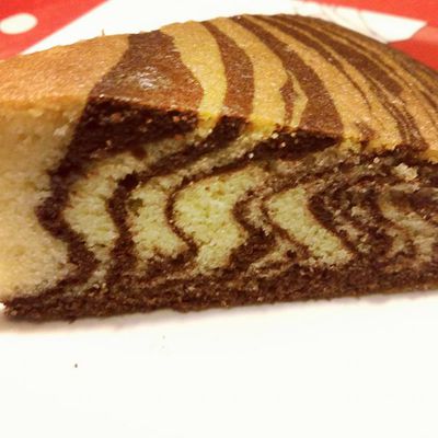 Zebra cake ou gâteau zèbré