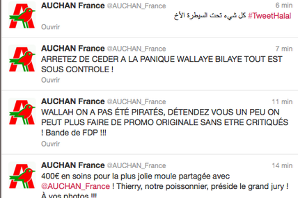 Auchan: un piratage de compte Twitter qui rapporte...