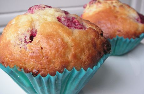 Muffins framboises / chocolat blanc