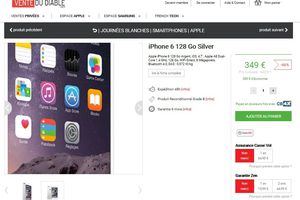 Bon plan Smartphone iPhone 6 128 Go Silver à 349 euros