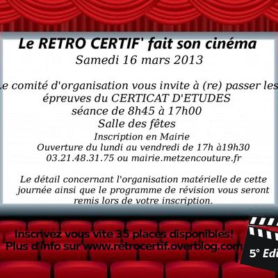 Affiche rétro certif'2013