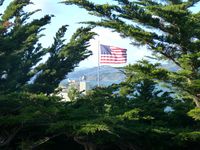 La Coit Tower, Christophe Colomb, et la vue du haut de la tour