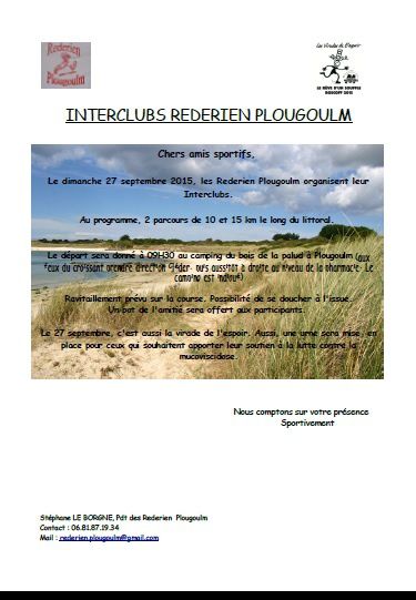 Interclub le 27 Septembre