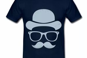 T shirt France Chapeau lunettes et moustache HBM