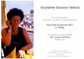 Adieu Guylaine...