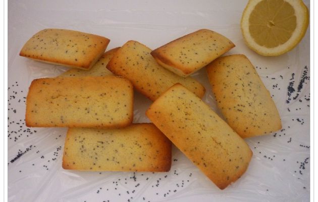 Financier saveur citron et pavot