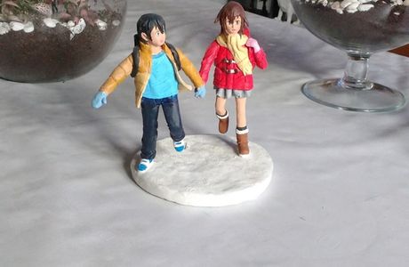 Figurine Erased - Satoru Fujinuma et Kayo Hinazuki