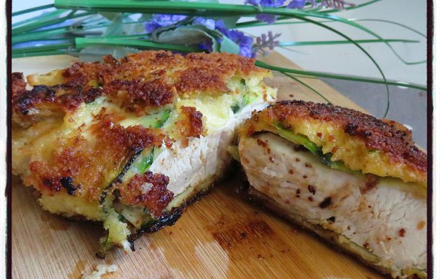 Escalopes de dinde panées à la courgette