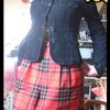 Custo jupe tartan rouge