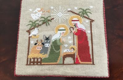 Broderie pour Noël au point compté 