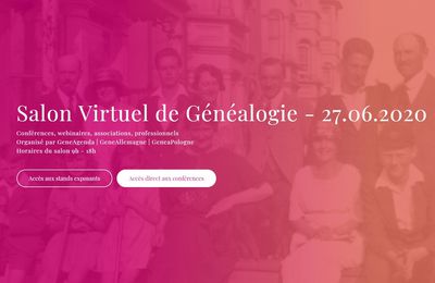 Salon Virtuel de généalogie du 27 juin 2020