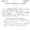 Feuillet individuel de campagne 1914 [Pierre Desgrées du Loû]