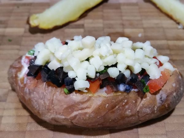 3 - Pour les végétariens, remplacer les lardons par des dés de tomates et d'olives noires.