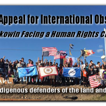 Standing rock : Appel urgent à des observateurs internationaux 