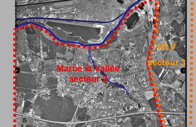 Comparaison de deux photos aériennes à 20 ans d'intervalle.