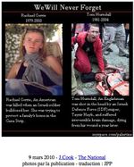 Palestine : Rachel Corrie : We will never forget !