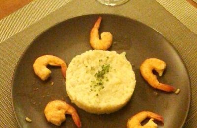 Recette du jour : Risotto aux Crevettes flambées au Pastis