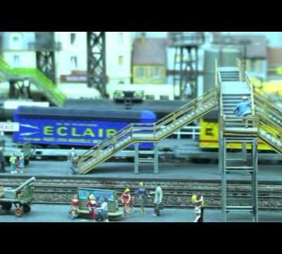 Train miniature HO Chalindrais ligne 2 (2ème réseau d'André Gay) vidéo 66