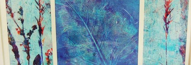 gelli on a plate - wibble wobble ......